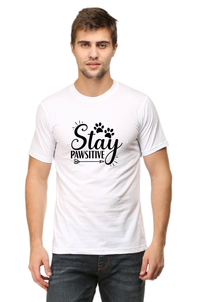 Stay Pawsitive | Cat Lover's Tee | Unisex Tshirt for Cat Lovers