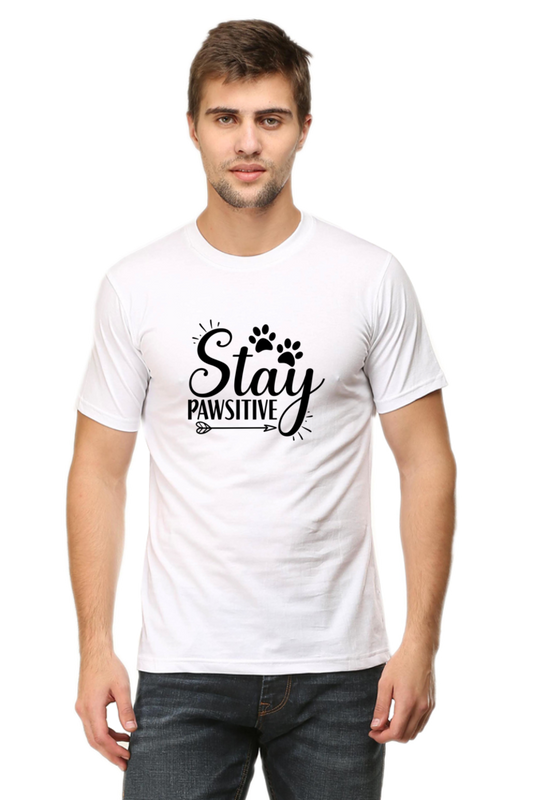 Stay Pawsitive | Cat Lover's Tee | Unisex Tshirt for Cat Lovers