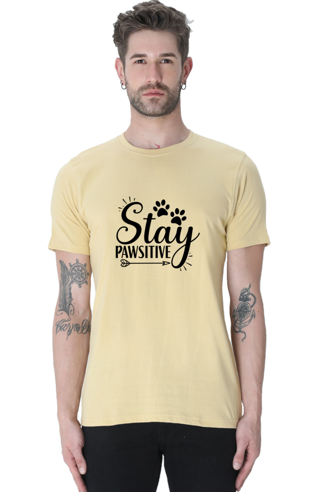 Stay Pawsitive | Cat Lover's Tee | Unisex Tshirt for Cat Lovers