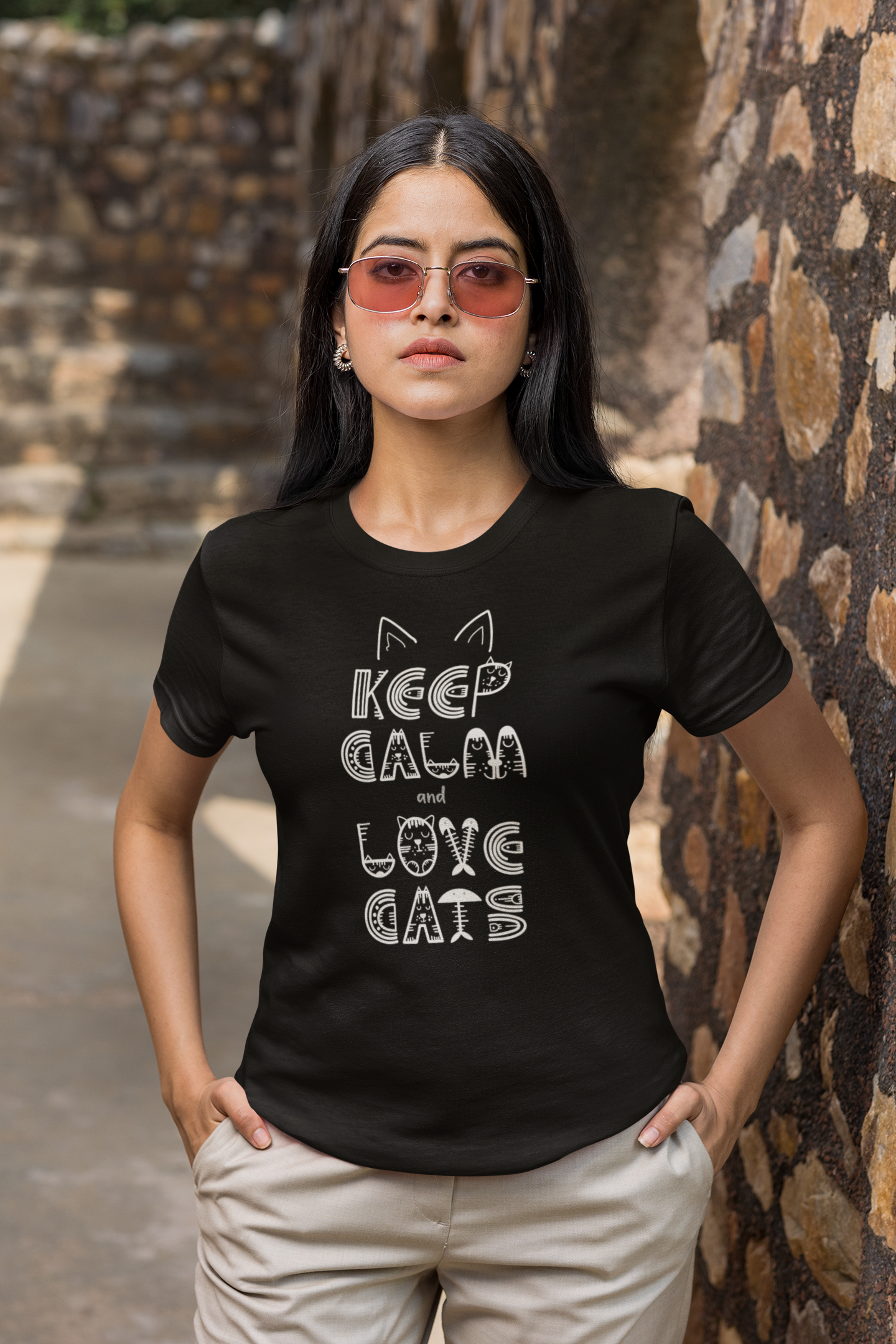 Keep Calm and Love Cats | The Purr-fect Tee for Cat Lovers | TShirt for Men and Women