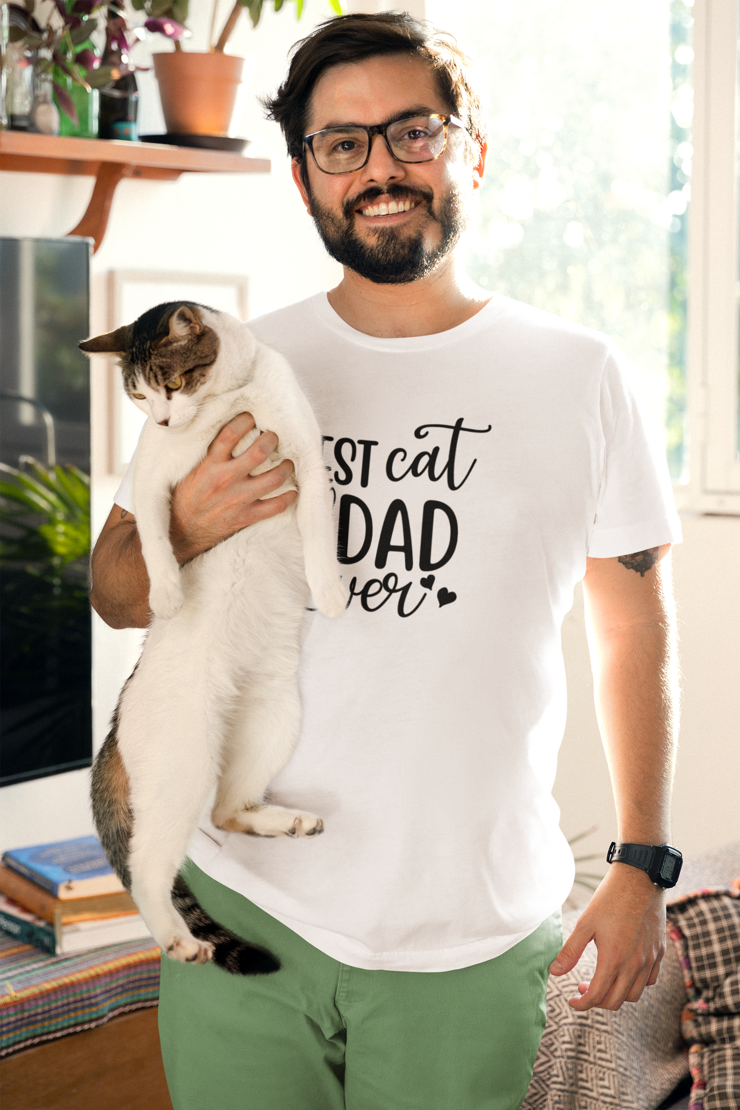 Best Cat Dad Ever | Purr-fectly Proud Cat Dad Tee | Cat Lovers Tshirt for Men